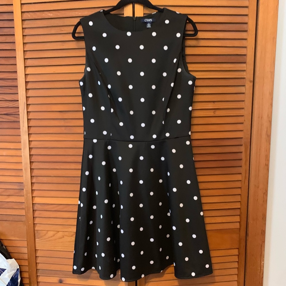 Black and White Polka Dot Cocktail Dress